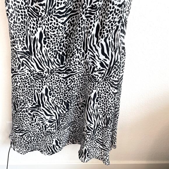L'ACADEMIE Revolve B&W Animal Printed Slip Maxi Dress - Picture 9 of 13